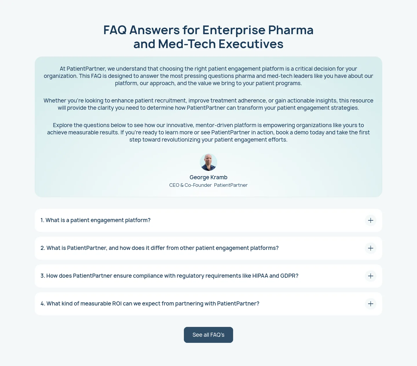 patientpartner.com — FAQ