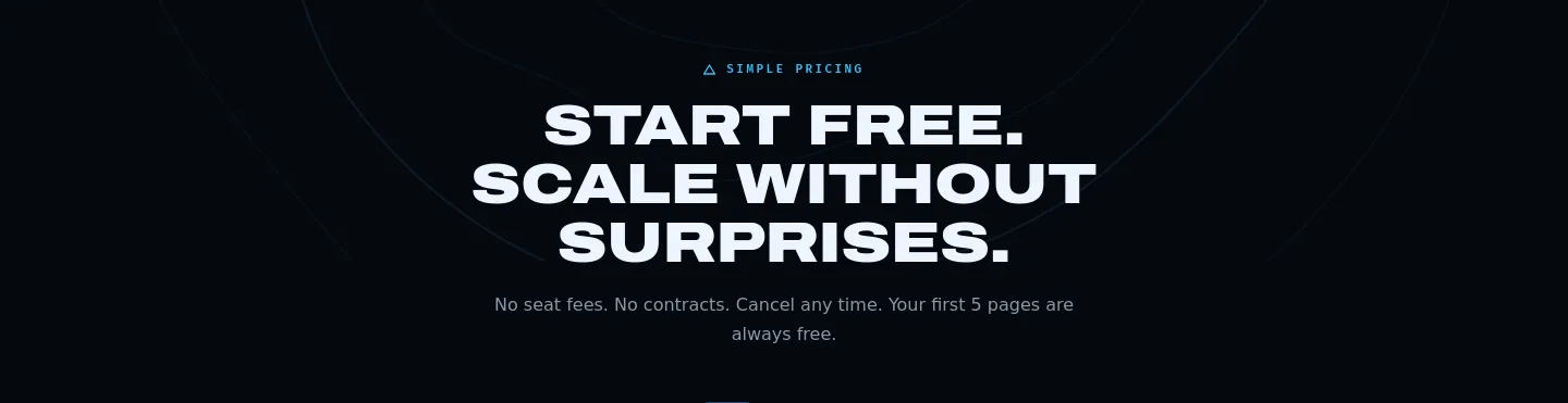 peakvisibility.io Hero section