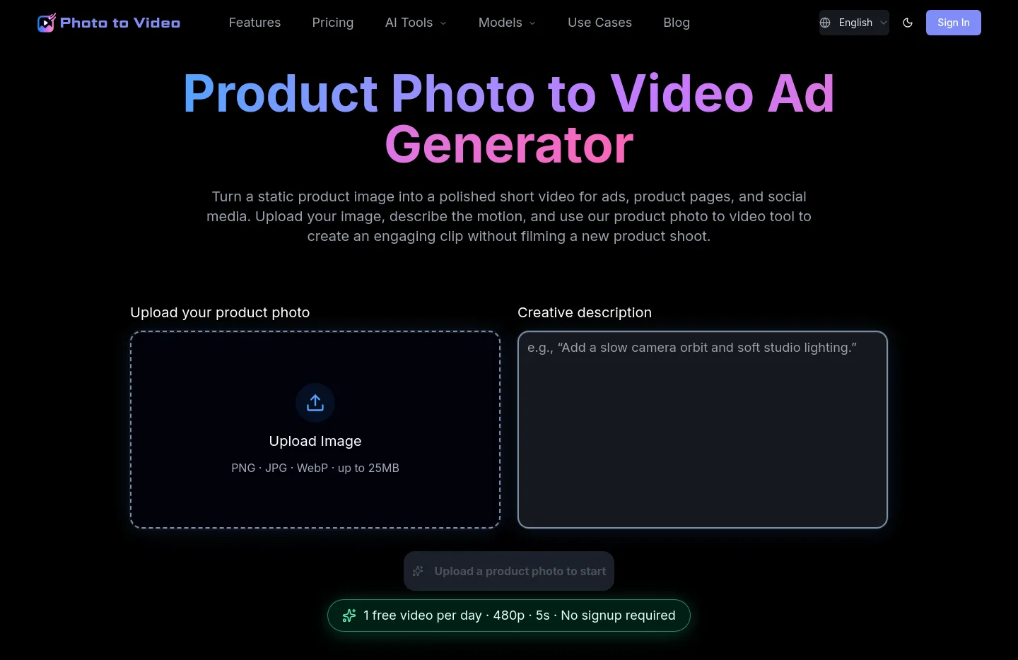 photovideos.net Hero section