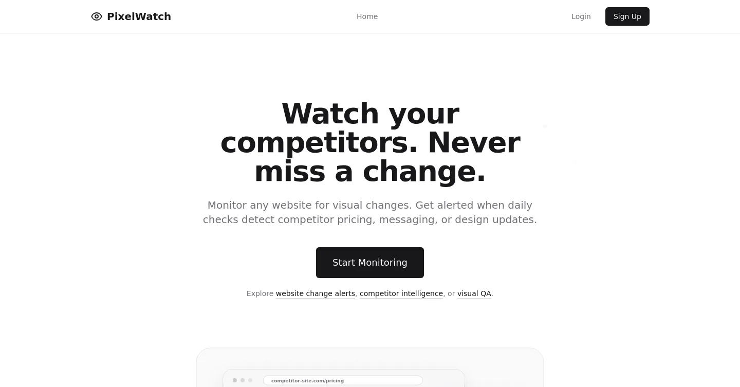 pixelwatch.app — a measured funnel