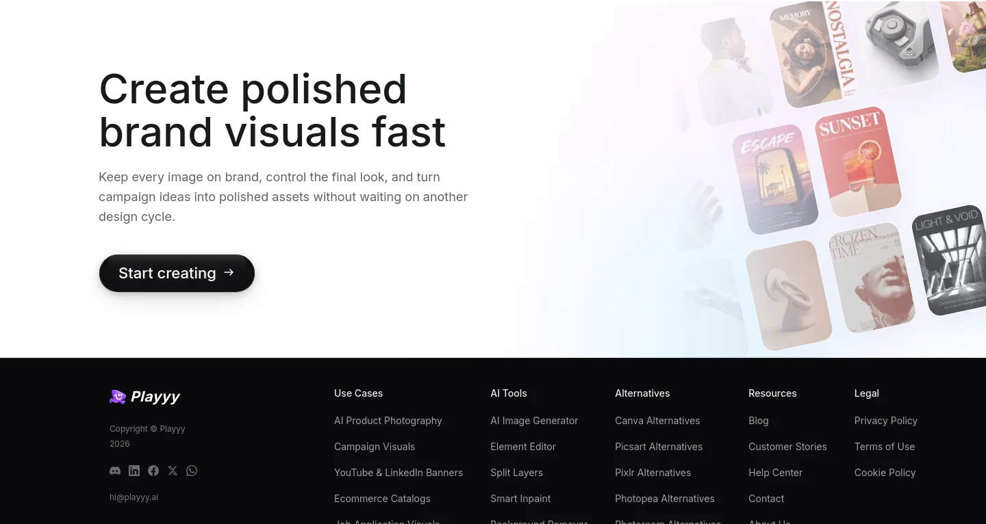 playyy.ai Features section