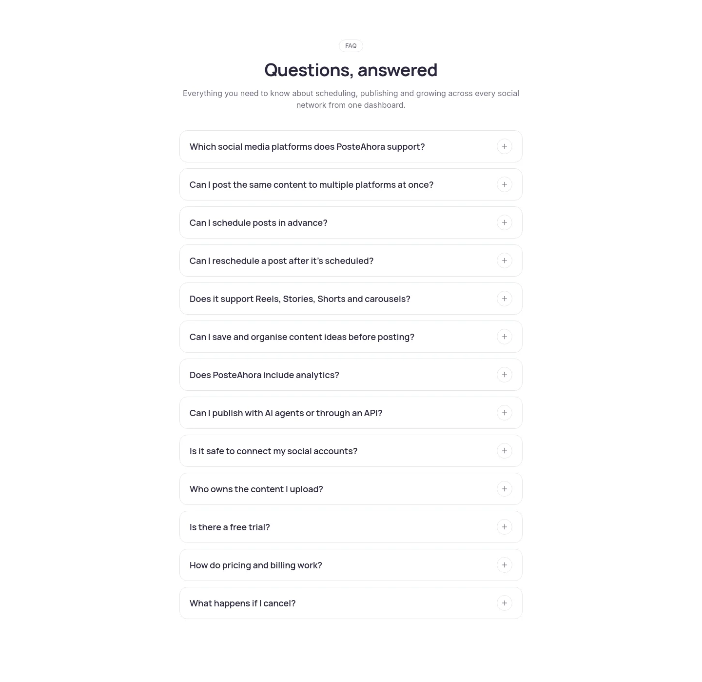 posteahora.com — FAQ