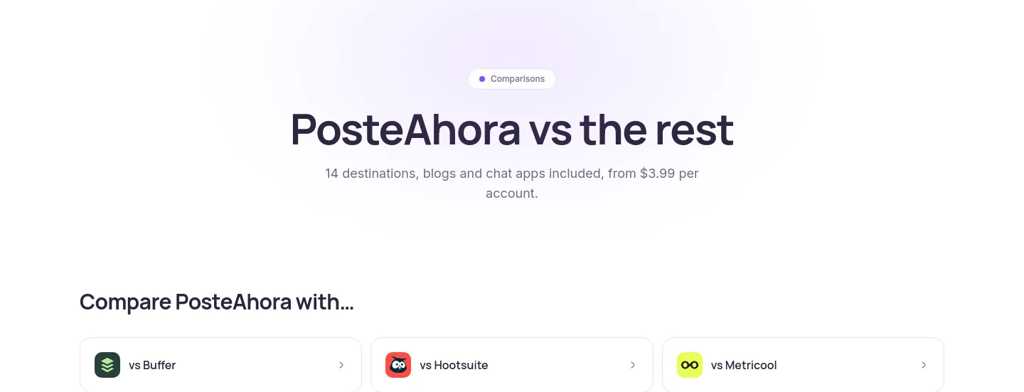 posteahora.com Hero section