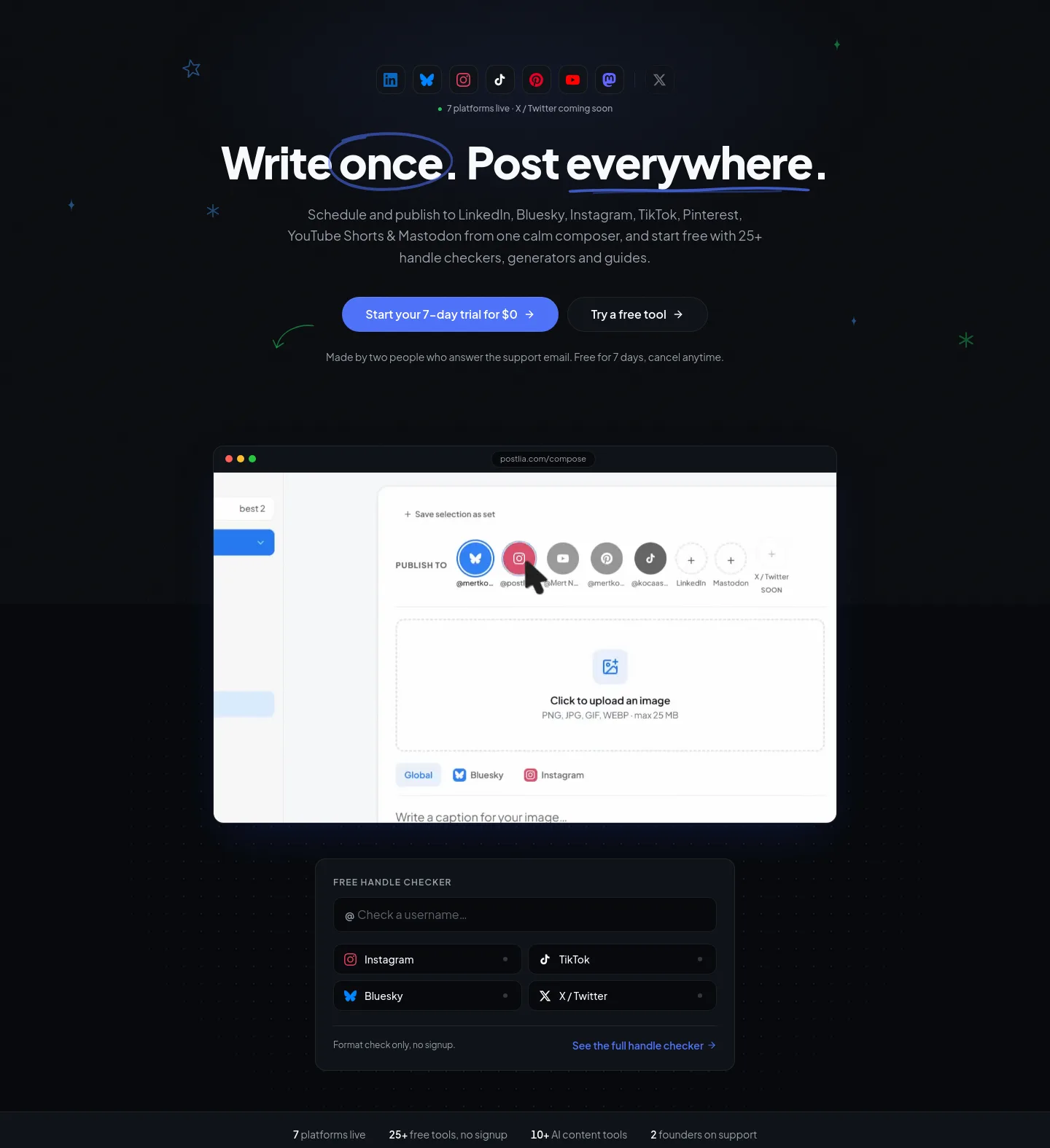 postlia.com — Hero
