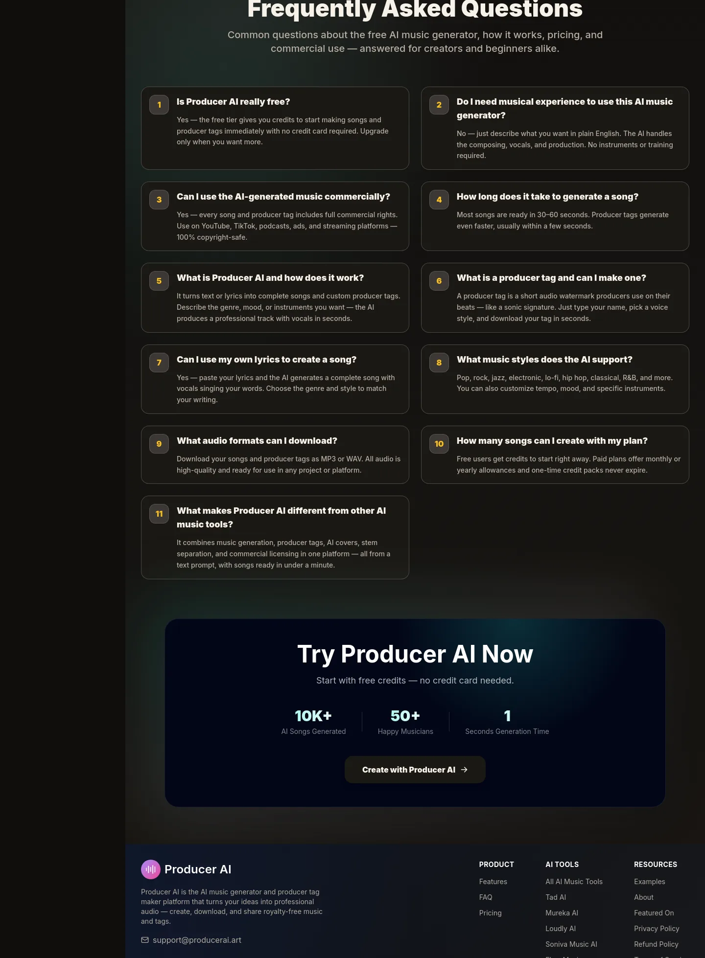producerai.art — FAQ