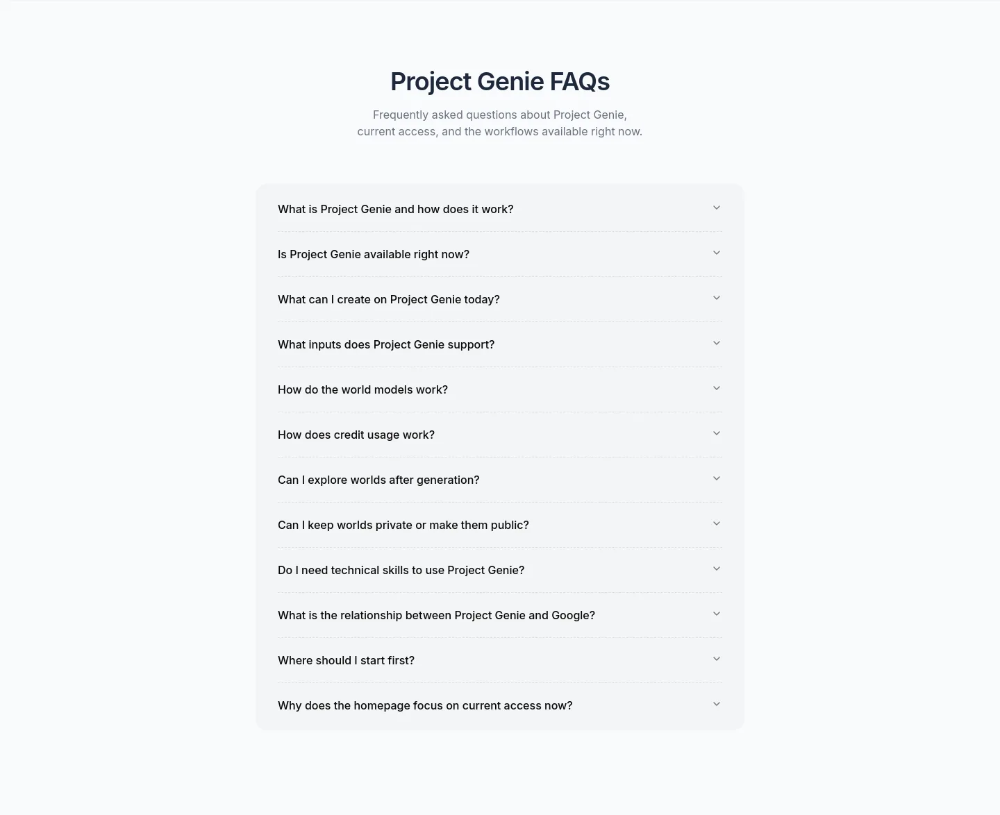 project-genie.ai — FAQ