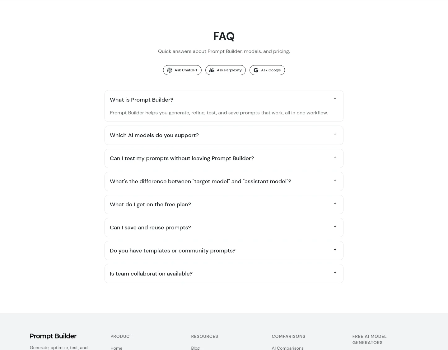 promptbuilder.cc — FAQ