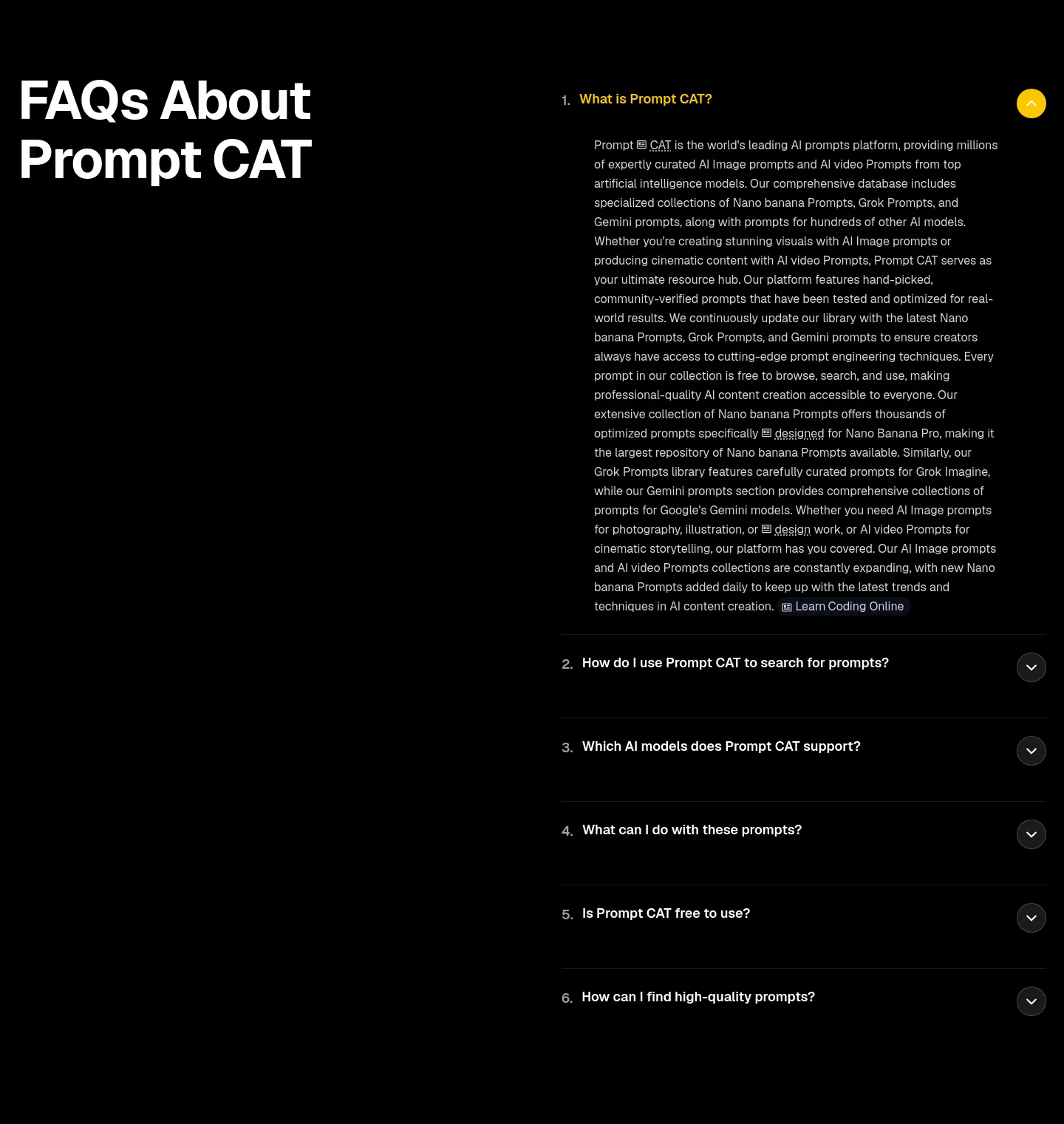 promptcat.io — FAQ
