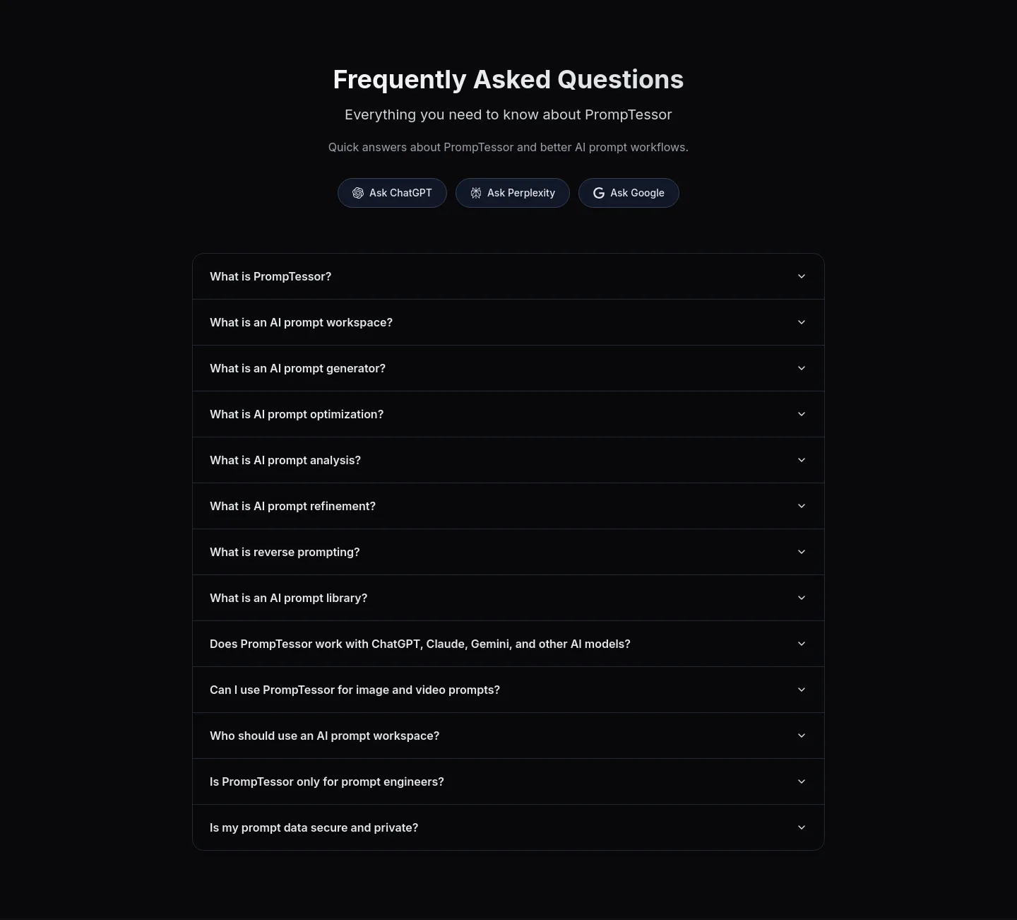 promptessor.com — FAQ