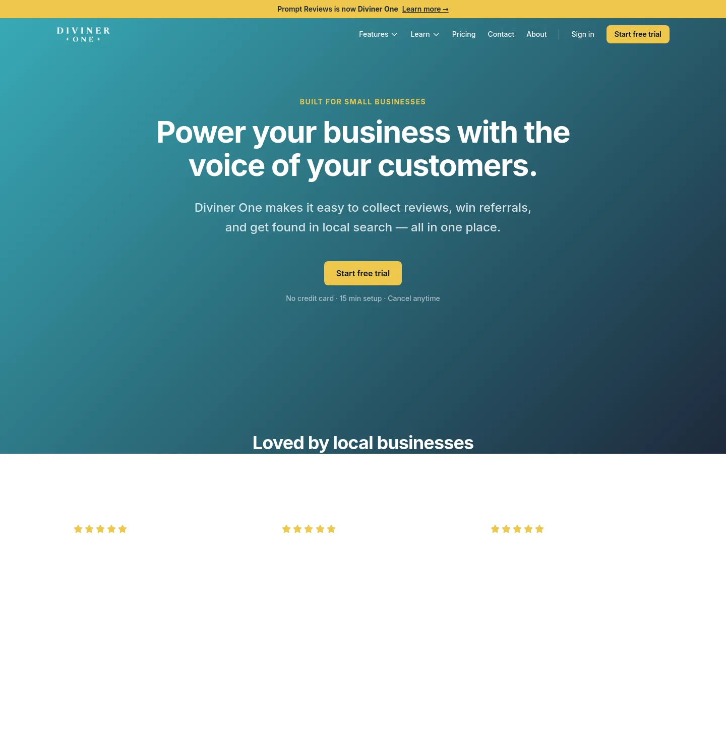 promptreviews.app — a measured funnel