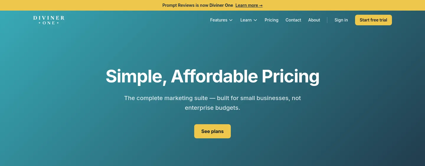 promptreviews.app Hero section