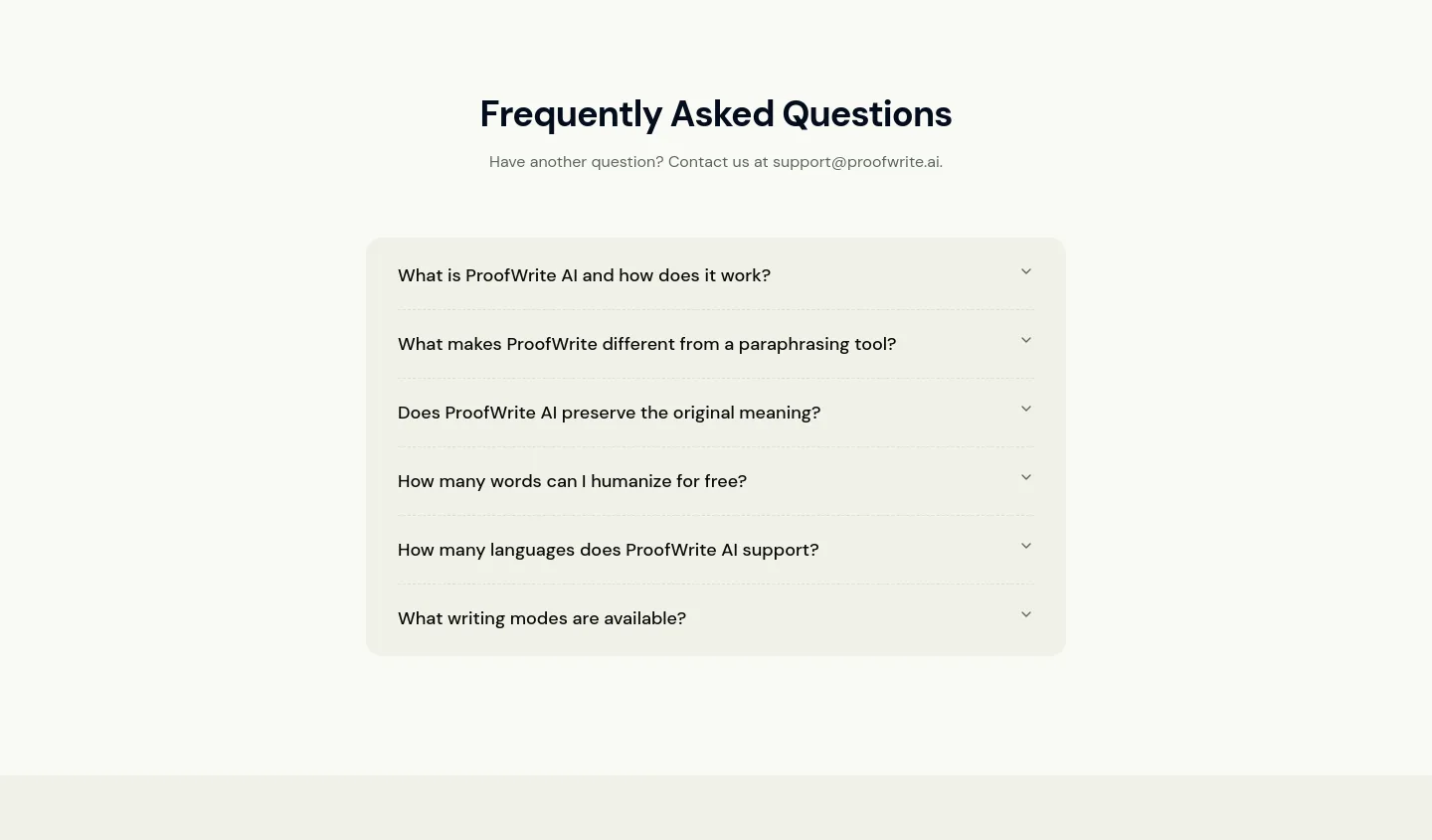 proofwrite.ai — FAQ