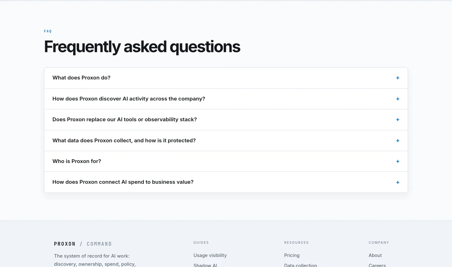 proxon.ai — FAQ