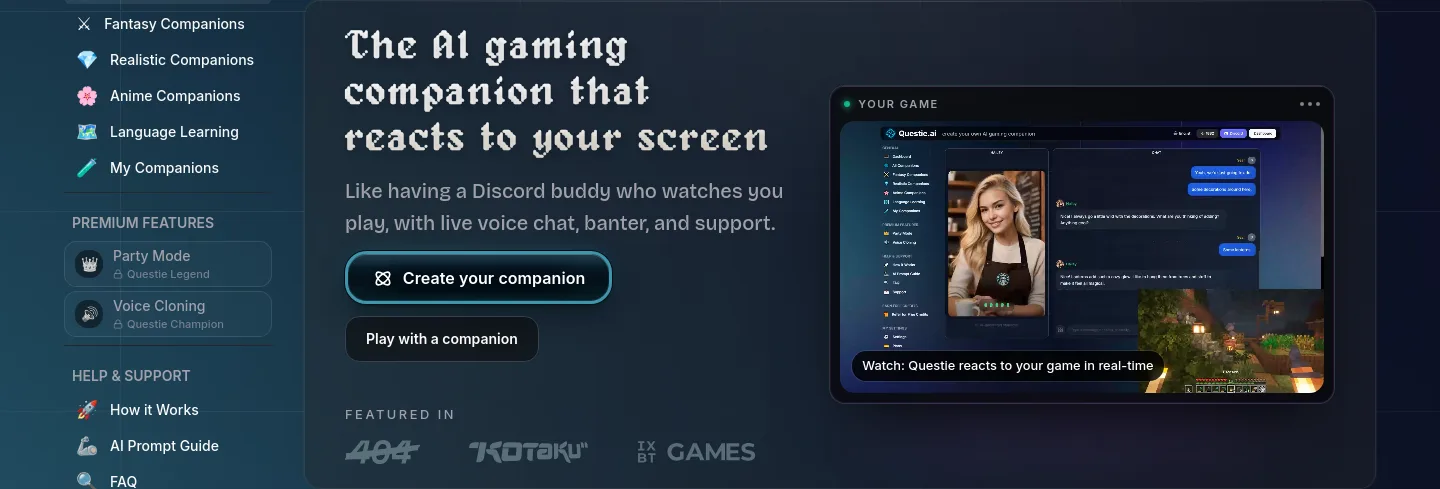 questie.ai — Hero