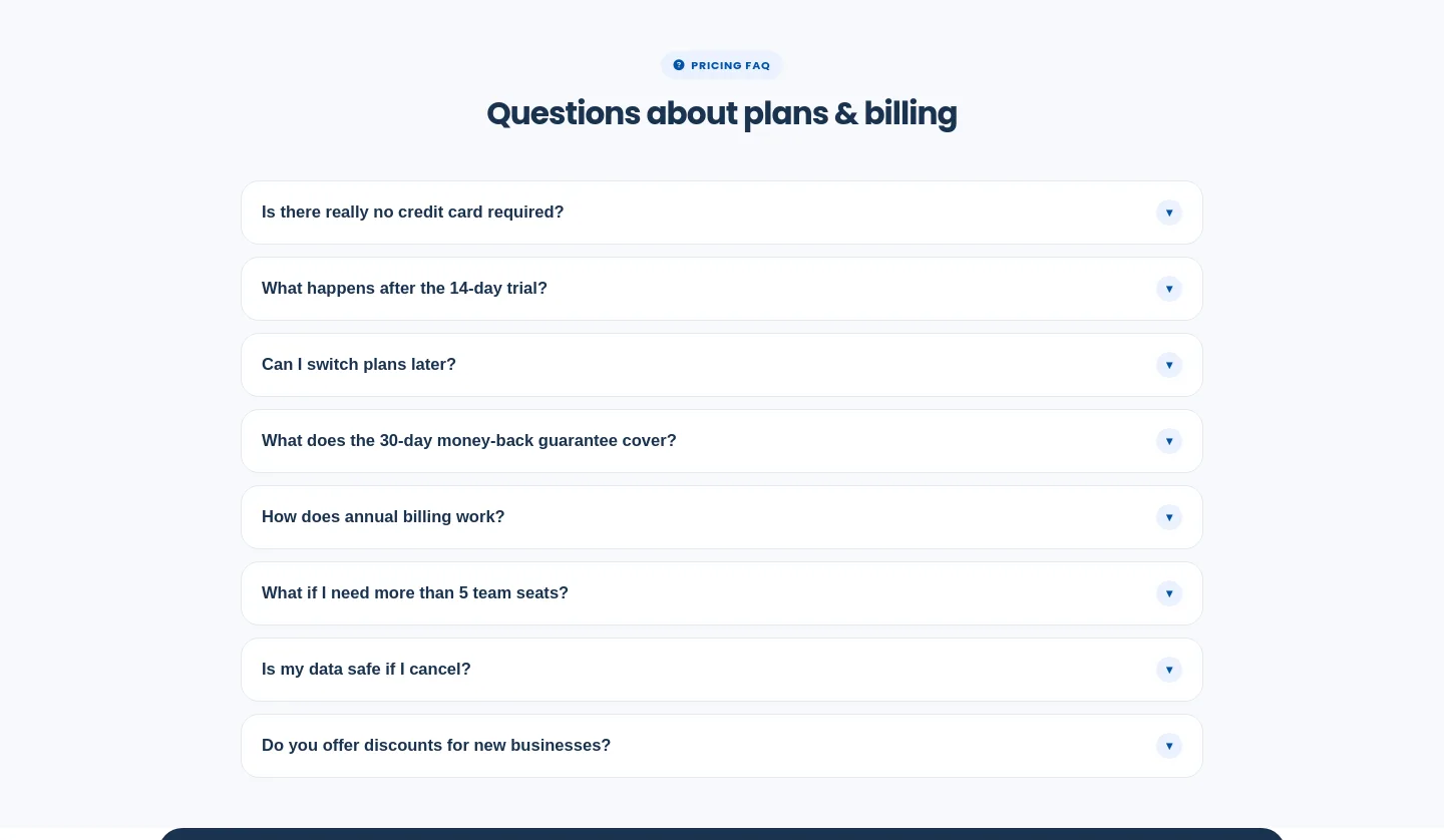 quickestimate.io FAQ section
