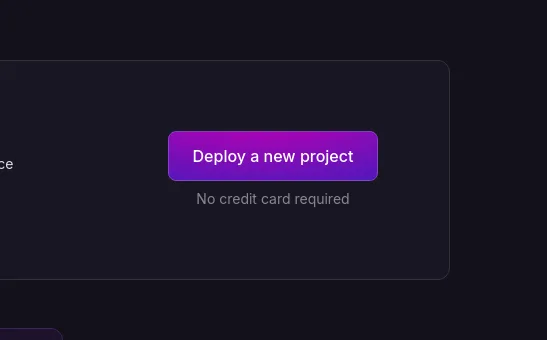 No credit card element from railway.app