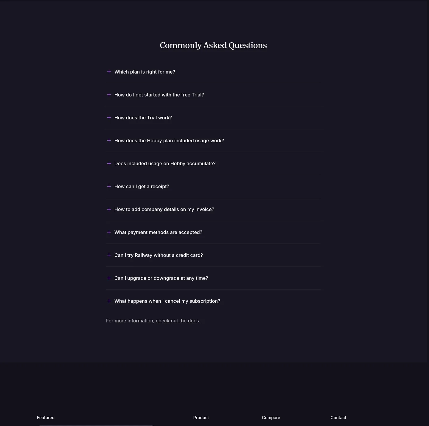 railway.app — FAQ