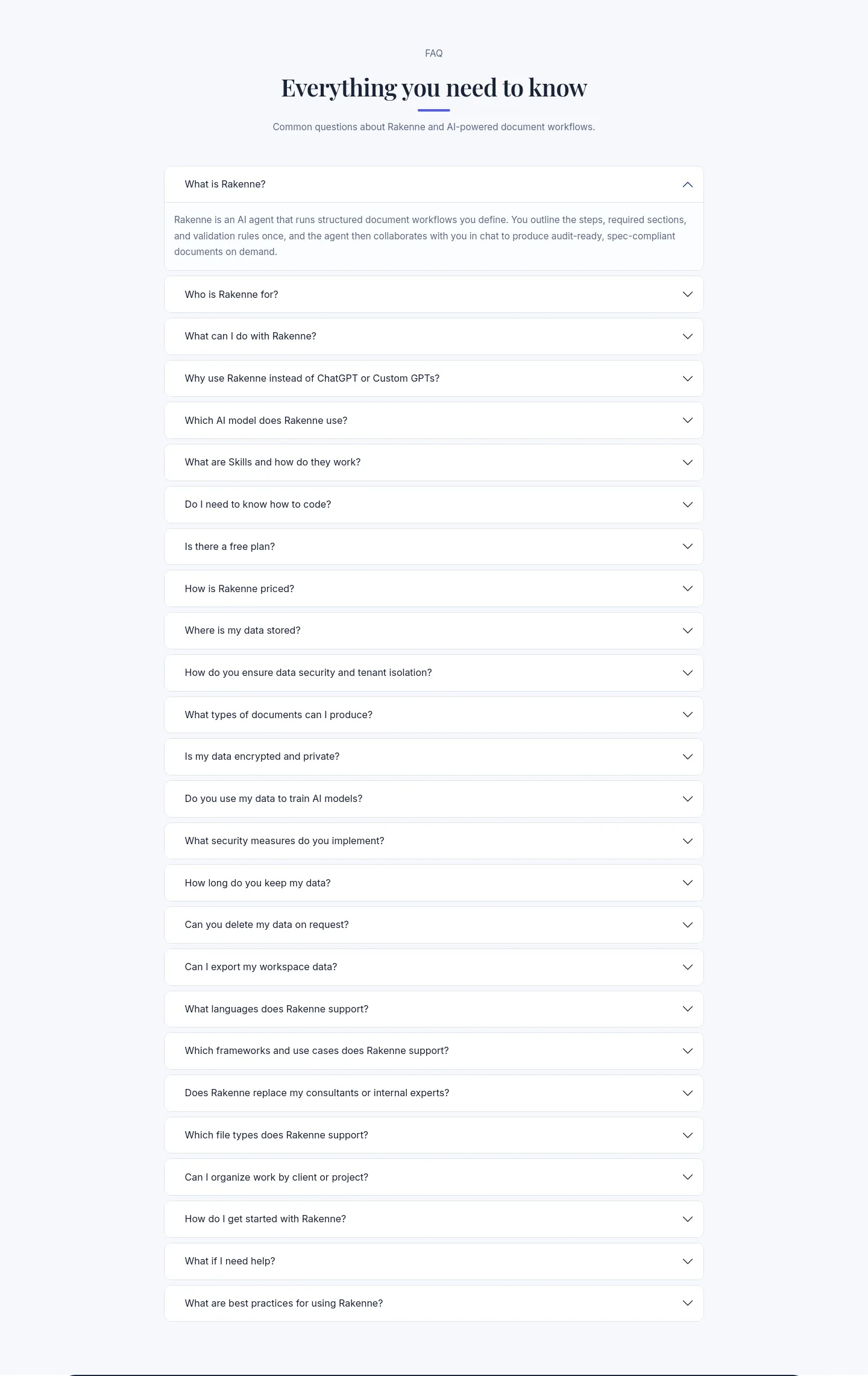 rakenne.app — FAQ