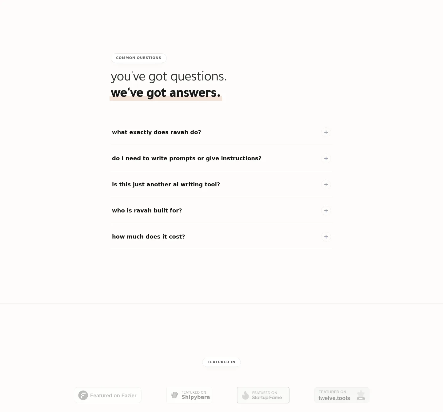 ravah.app — FAQ