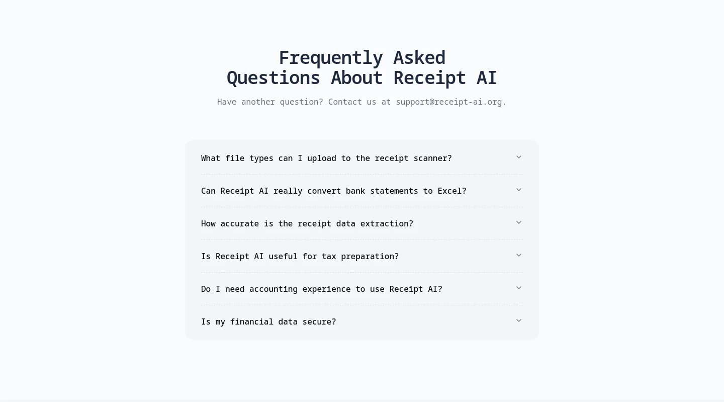 receipt-ai.org — FAQ