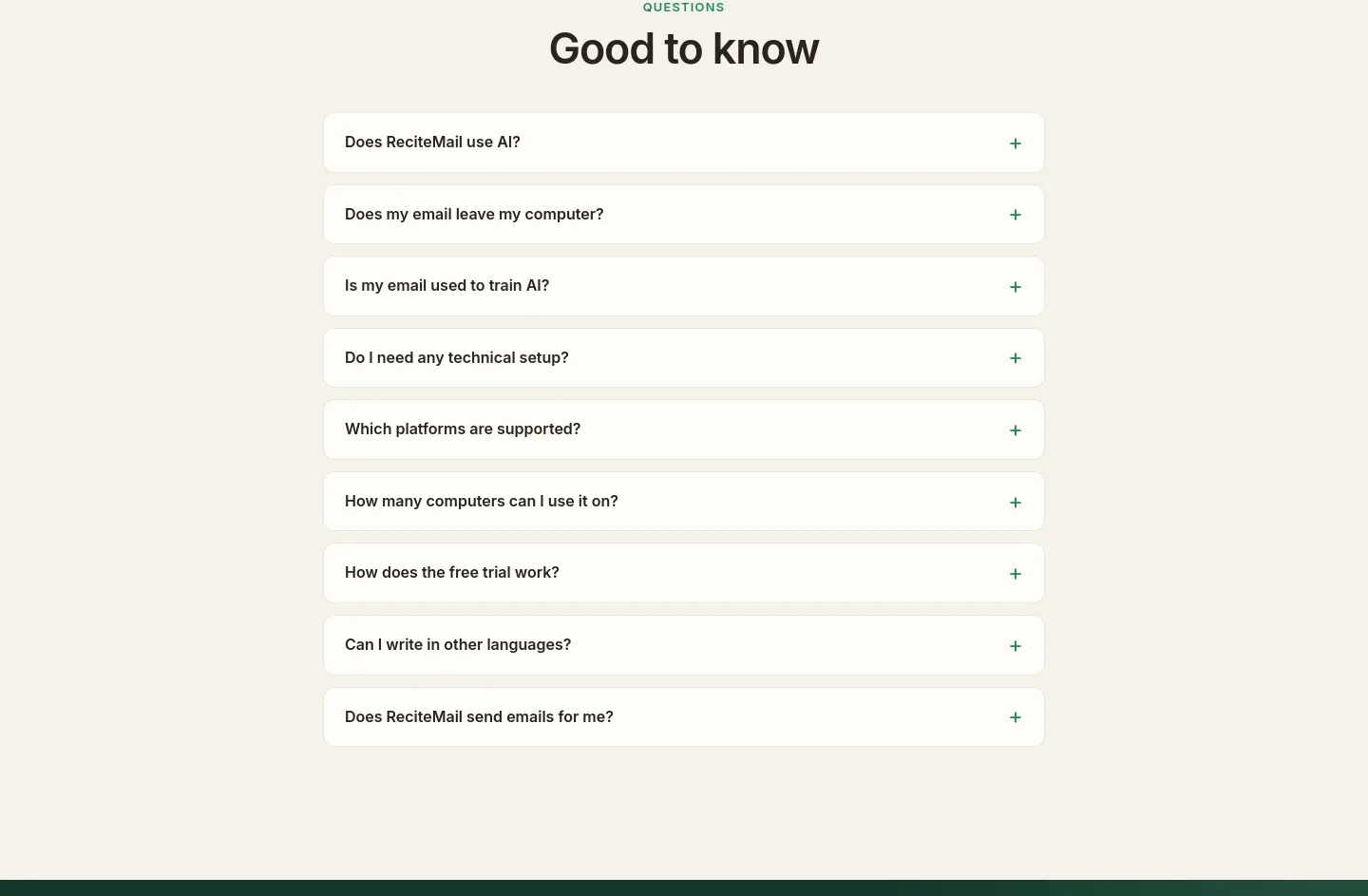 recitemail.io — FAQ