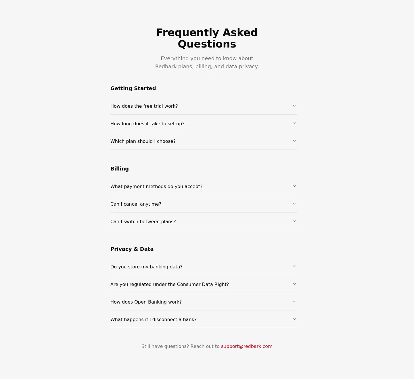 redbark.co — FAQ