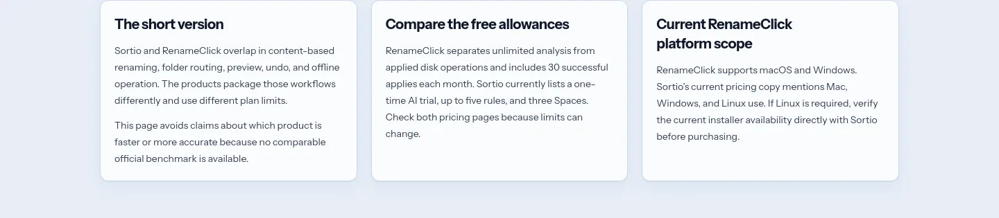 rename.click Features section