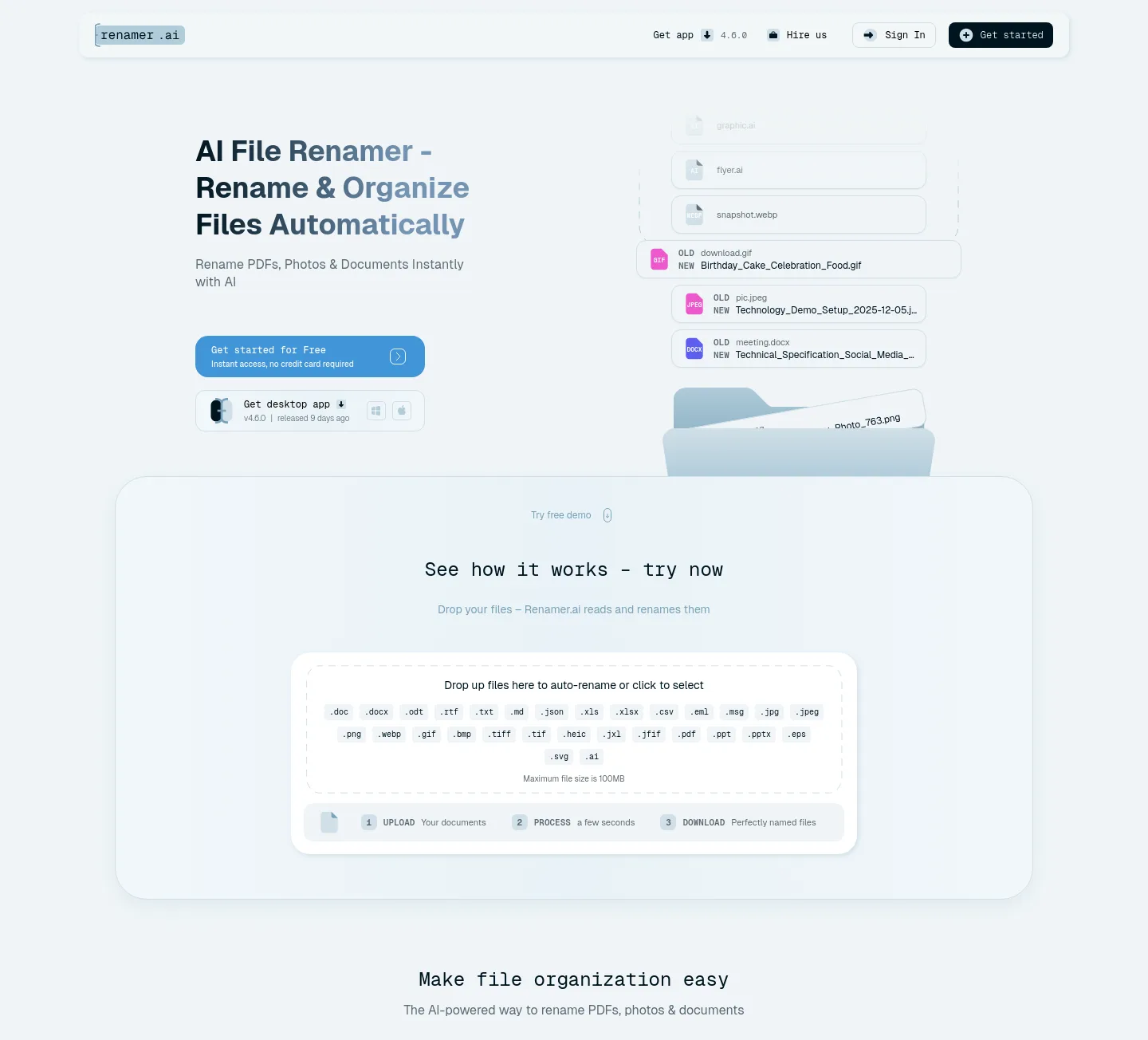 renamer.ai — The Pricing Page