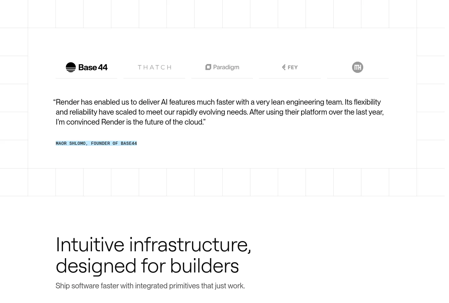 render.com Features section