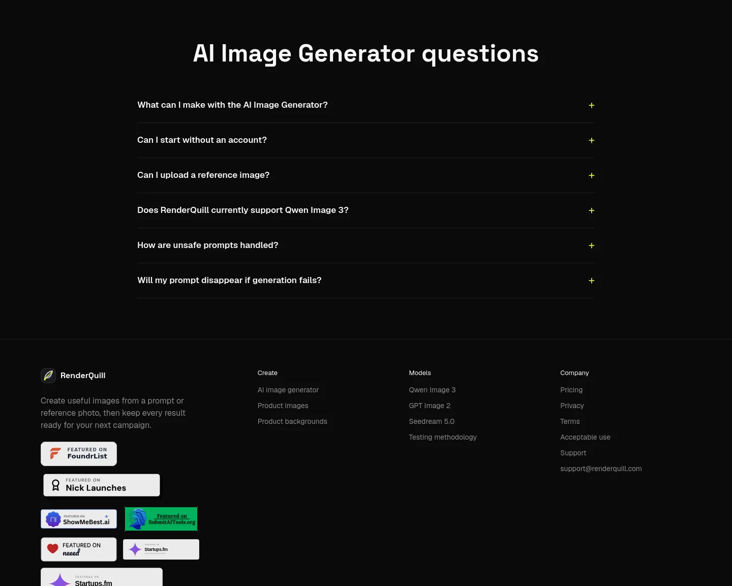 renderquill.com — FAQ