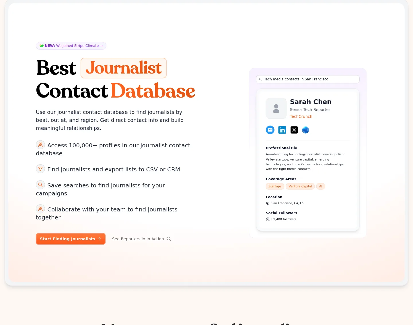 reporters.io — Hero