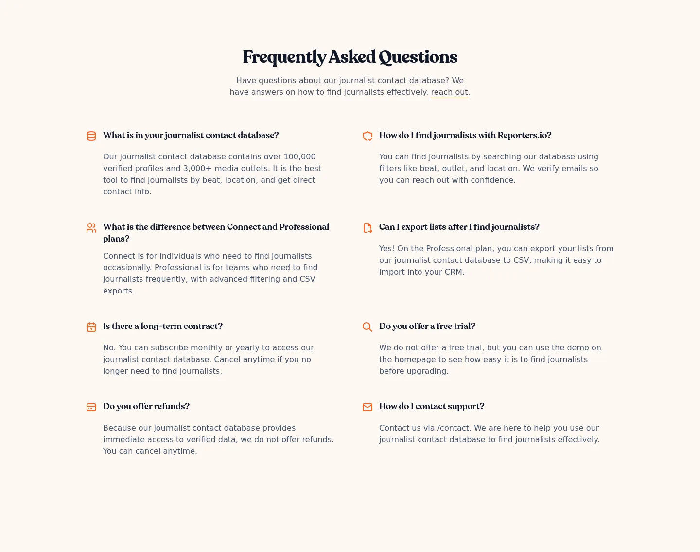 reporters.io — FAQ