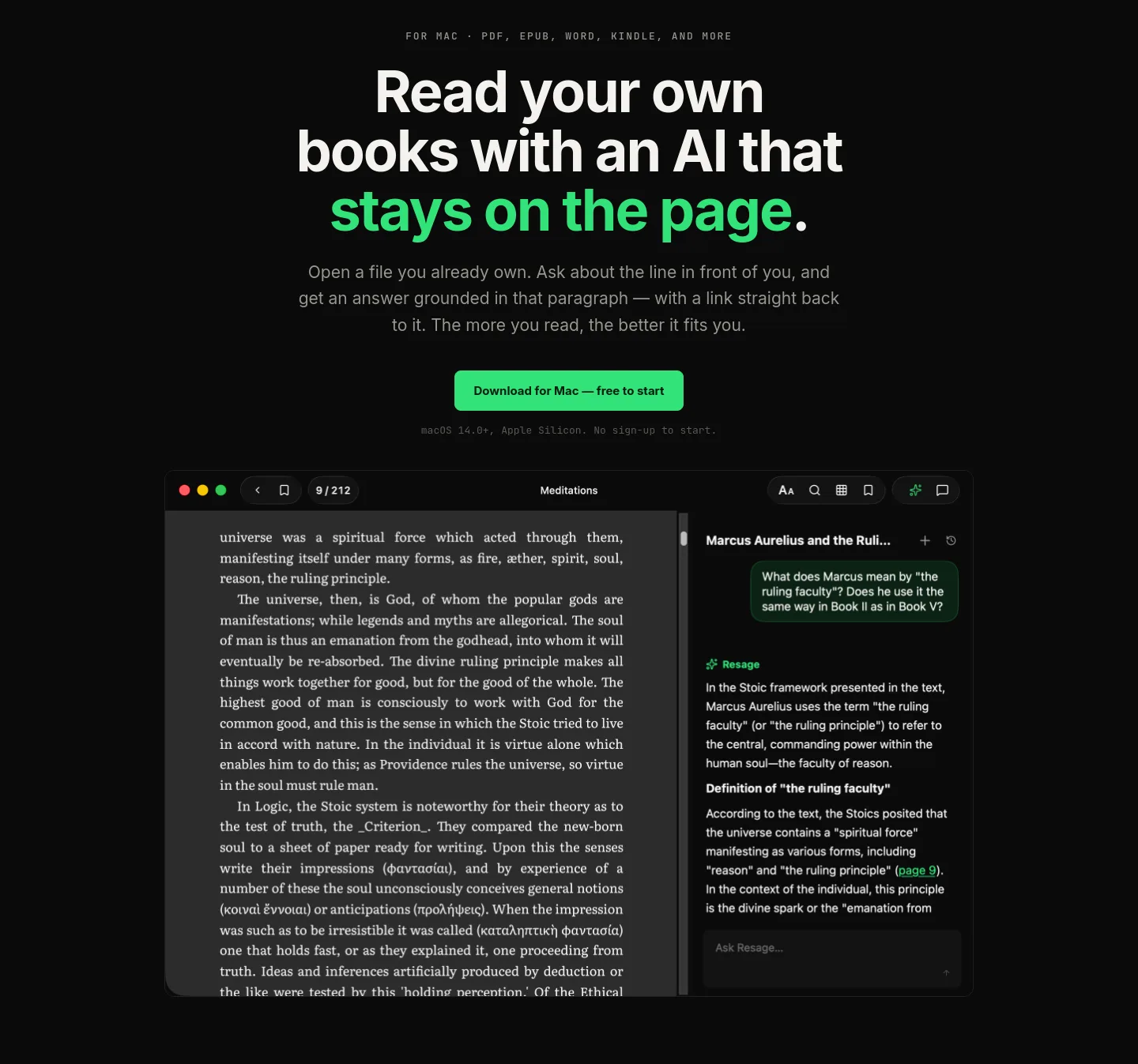 resage.app — Hero