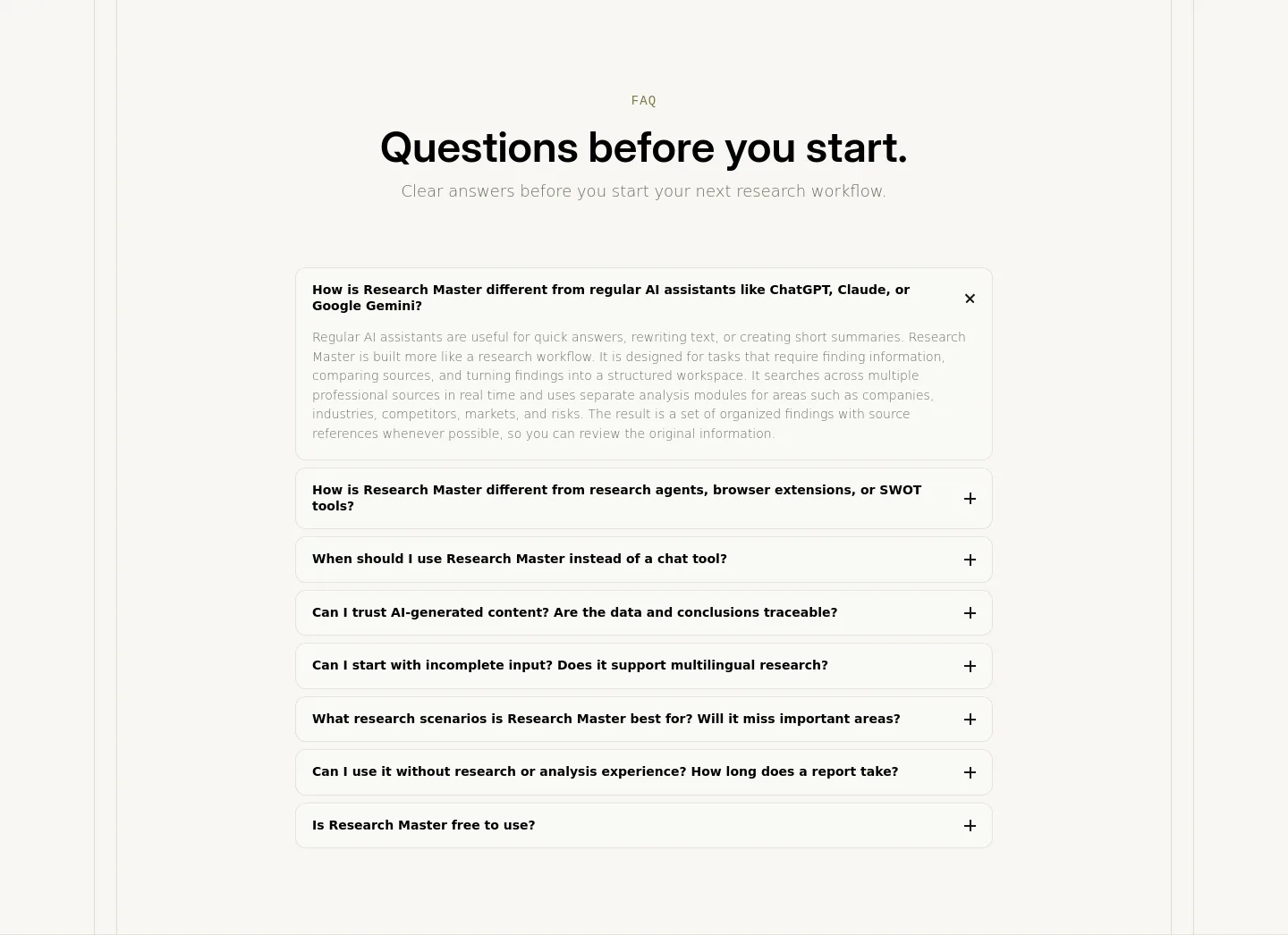 researchmaster.ai — FAQ