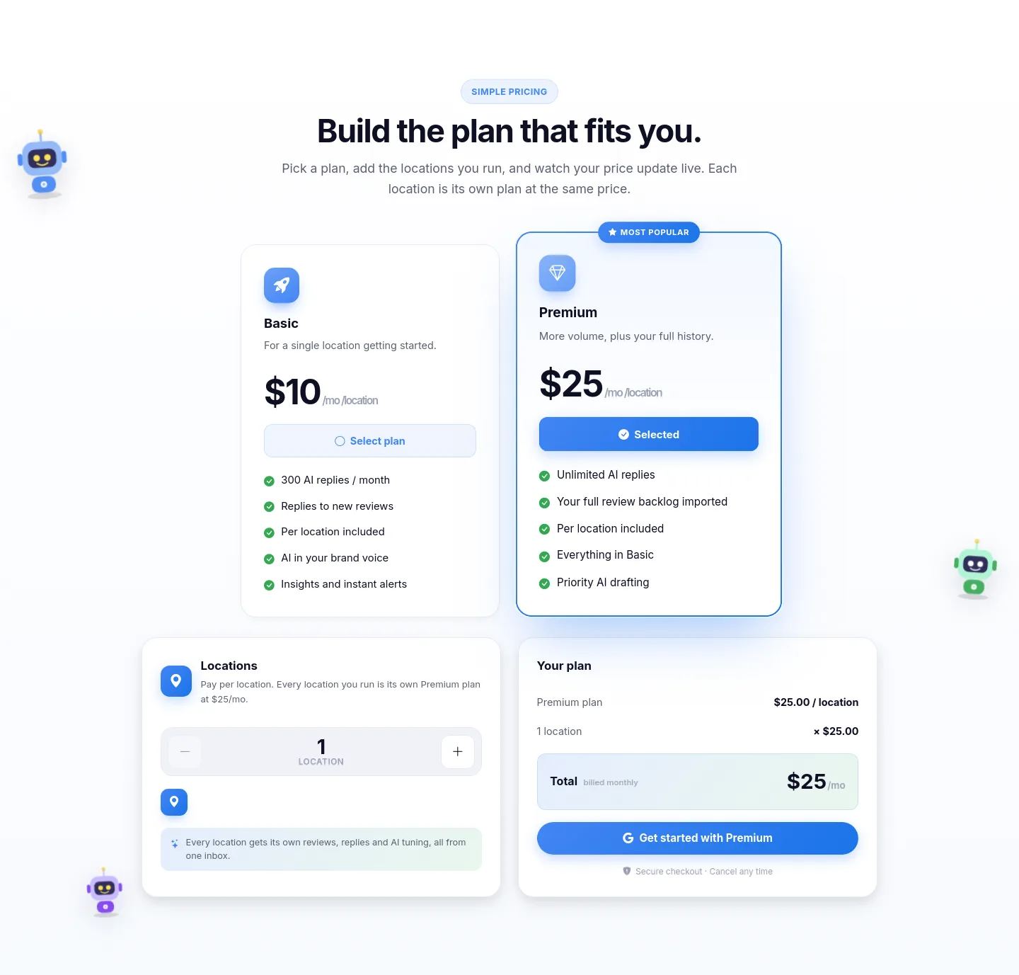 responsly.ai Pricing section