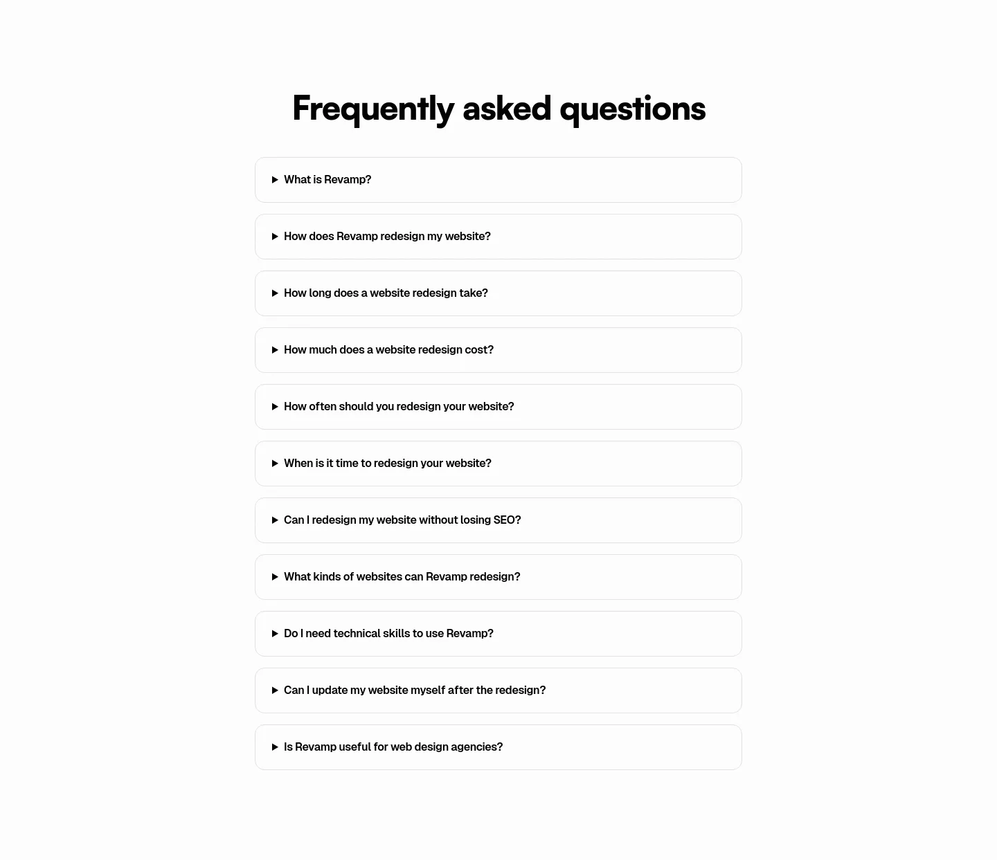 revamp.dev — FAQ