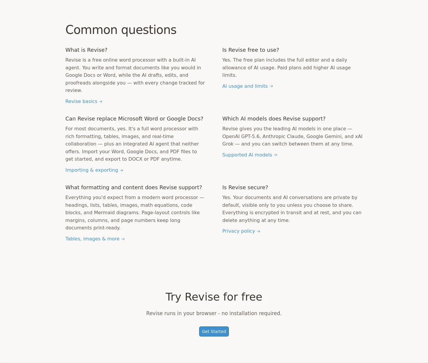 revise.io — FAQ