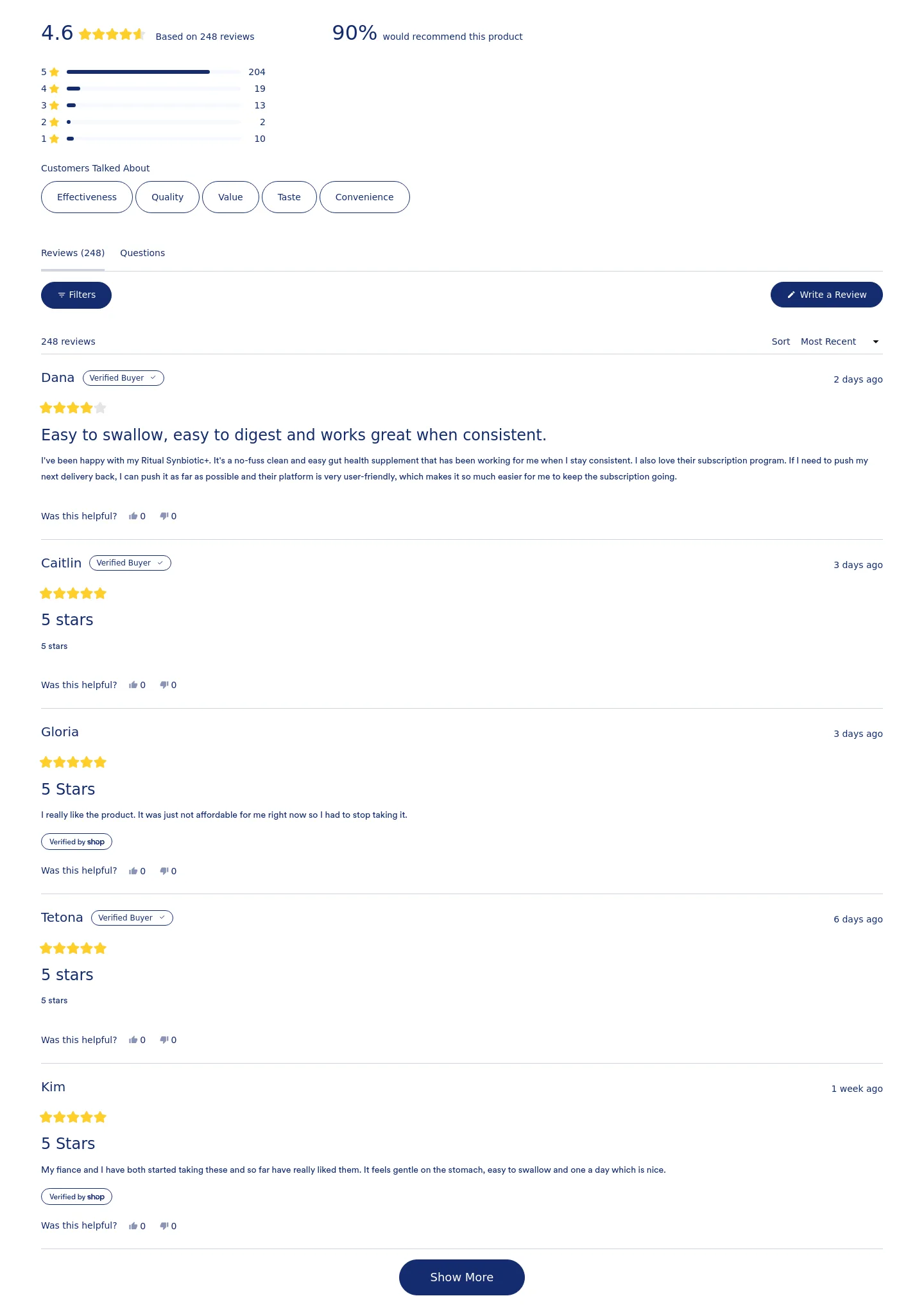 ritual.com Reviews section