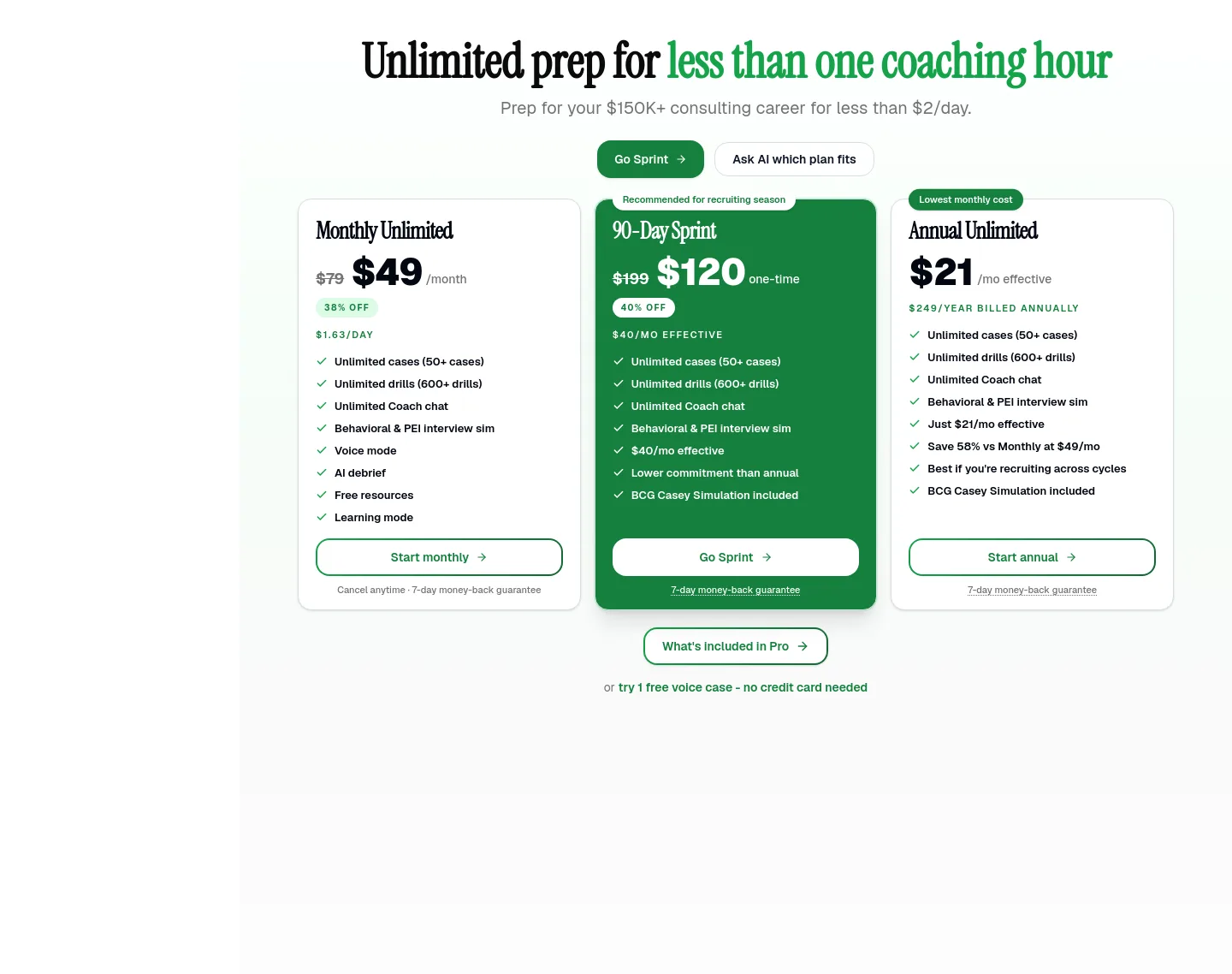 roadtooffer.com — Pricing