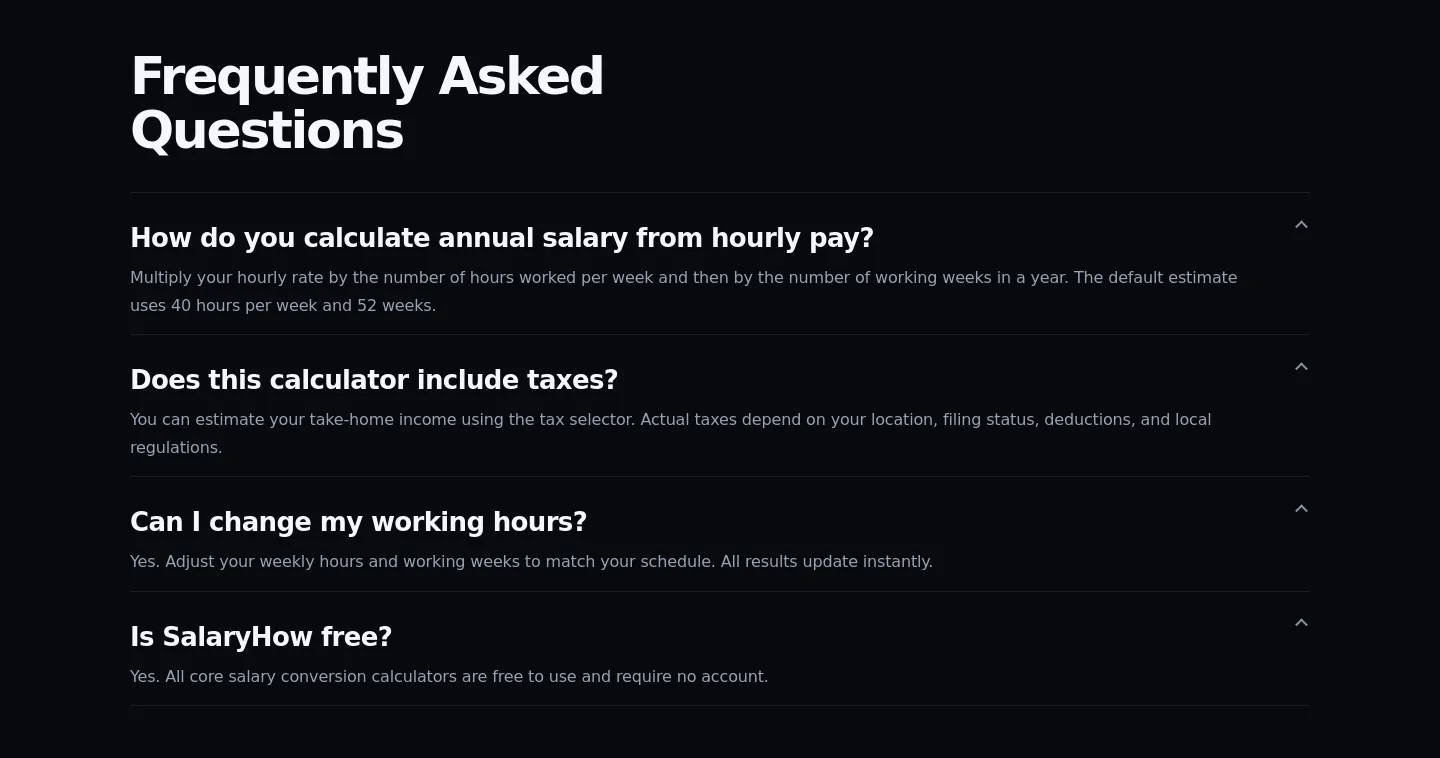 salaryhow.com — FAQ