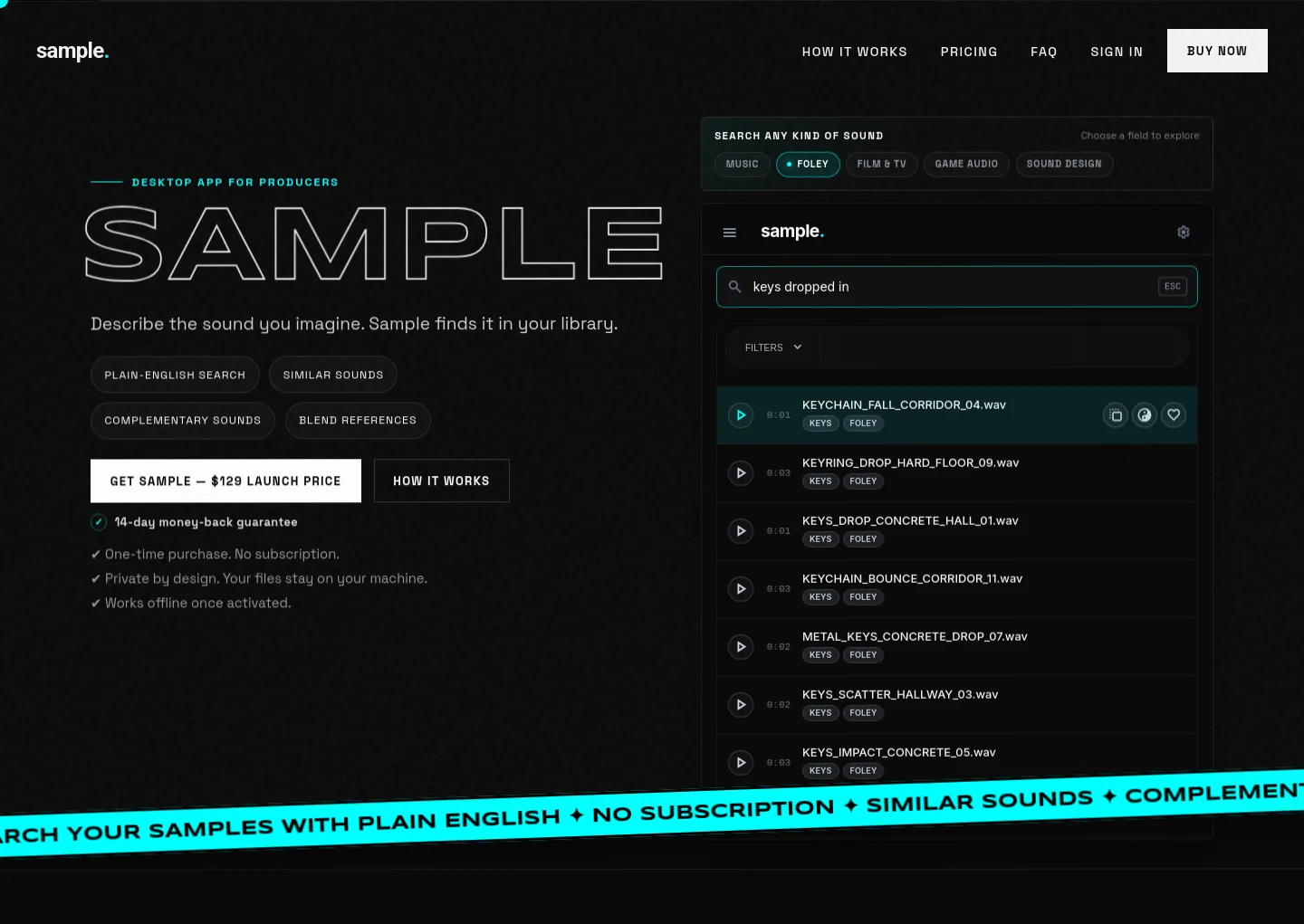sample.audio — Hero