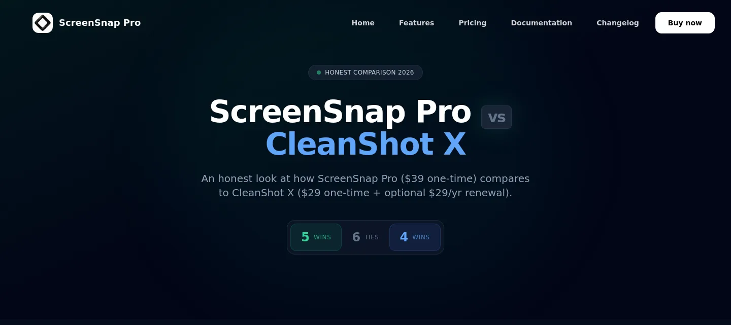 screensnap.pro Hero section