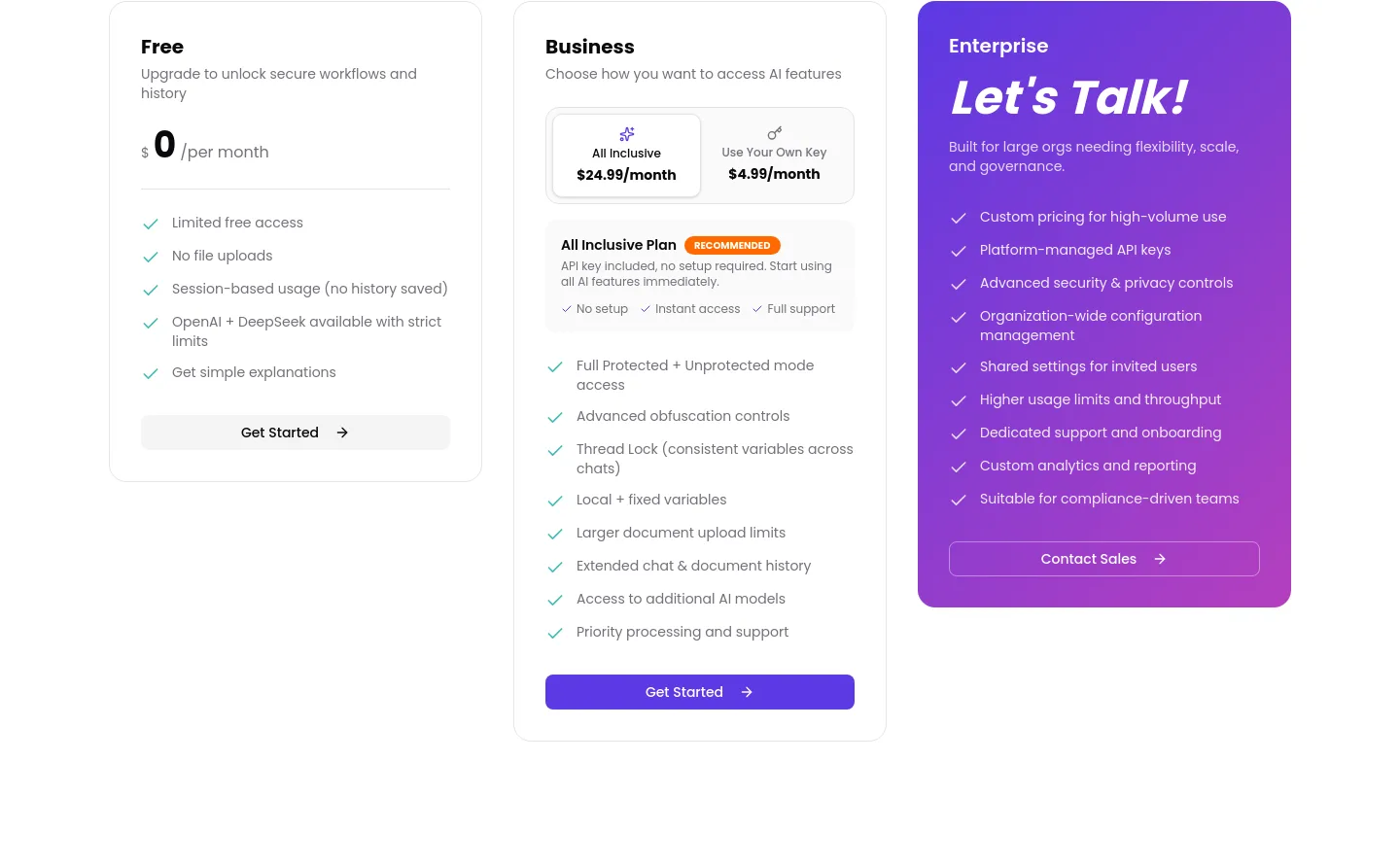securedai.com — Pricing