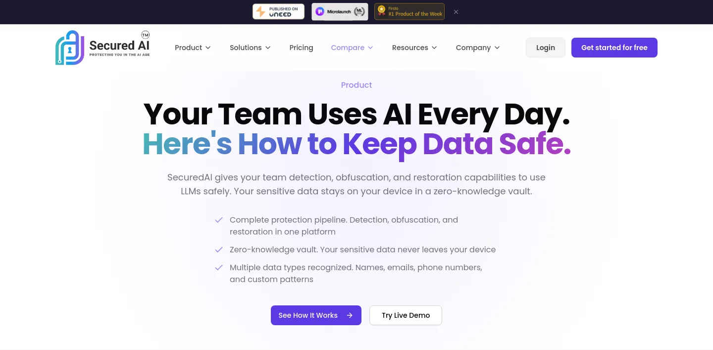 securedai.com Hero section