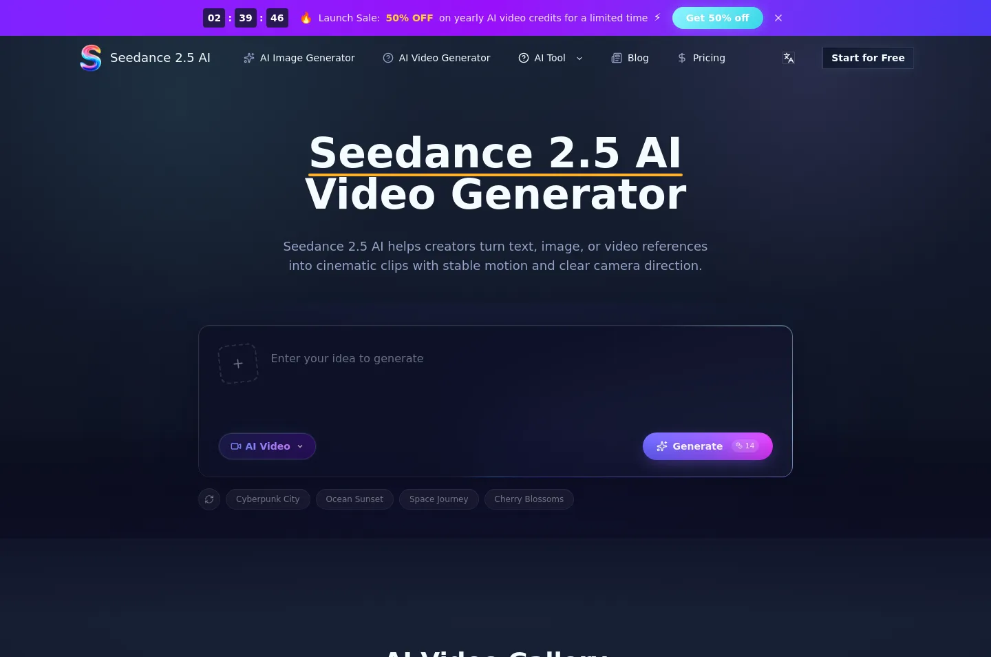 seedance25ai.net — Hero