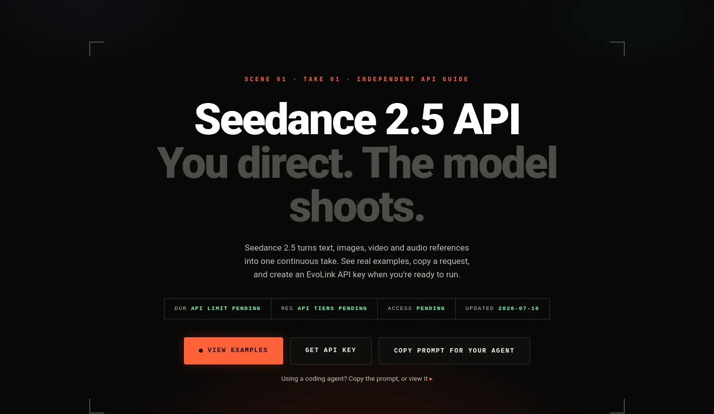 seedance25api.io — Hero