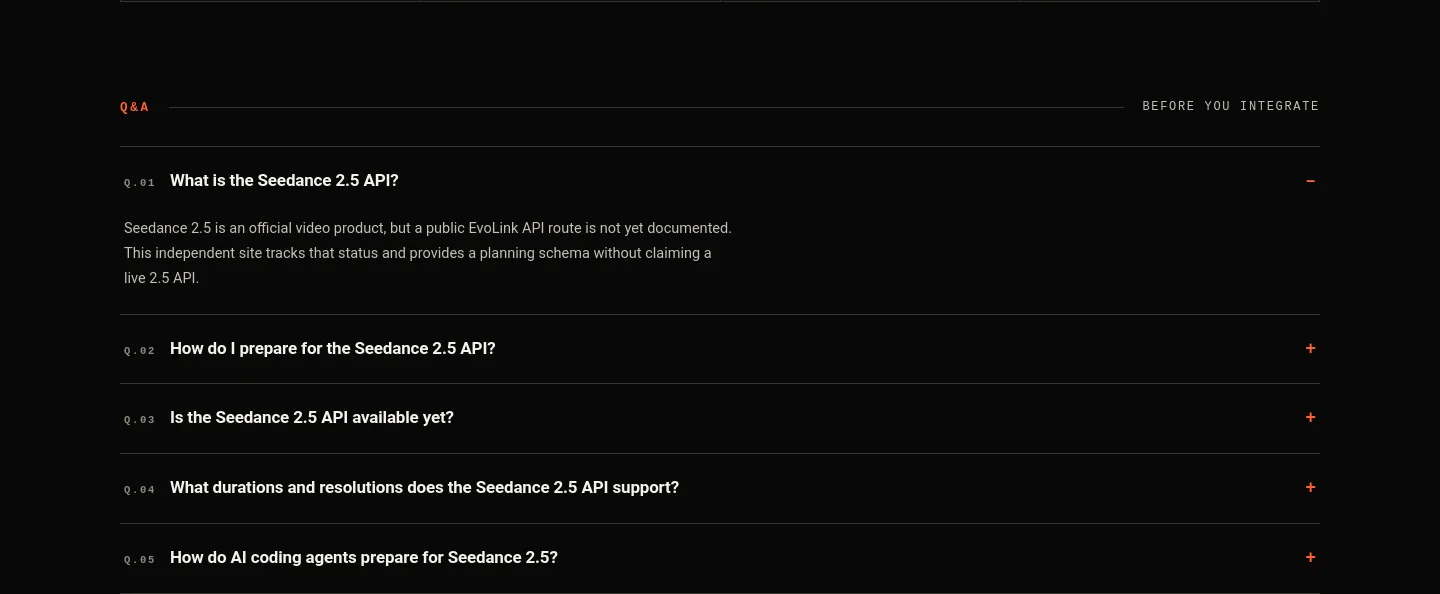 seedance25api.io — FAQ