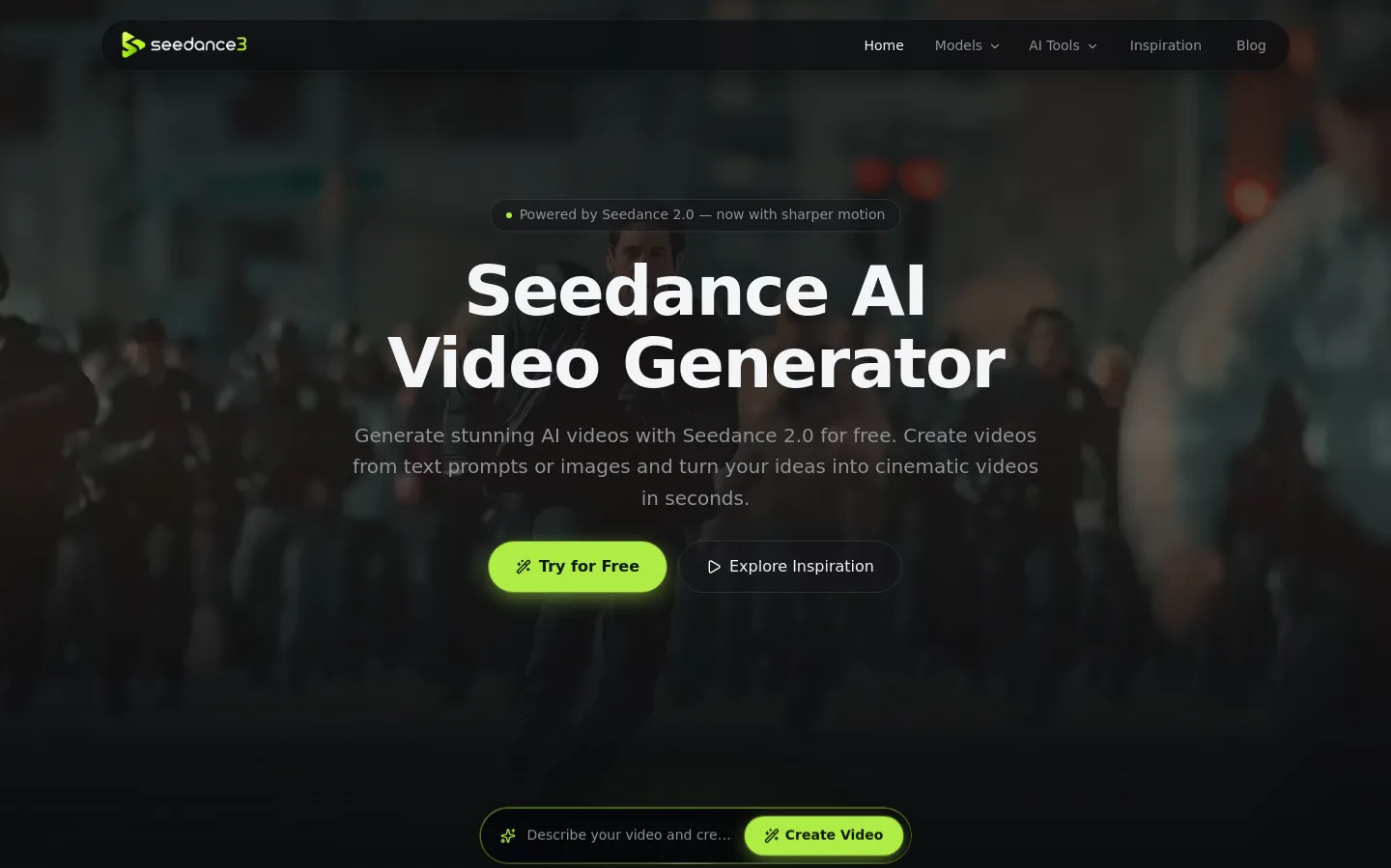 seedance3.tools — Hero