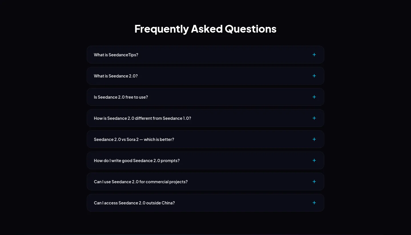 seedancetips.com — FAQ