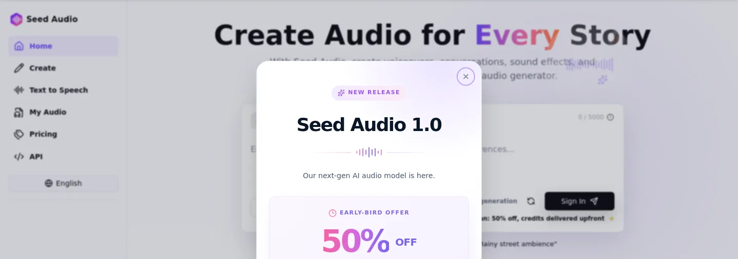 seedaudio.org — Hero